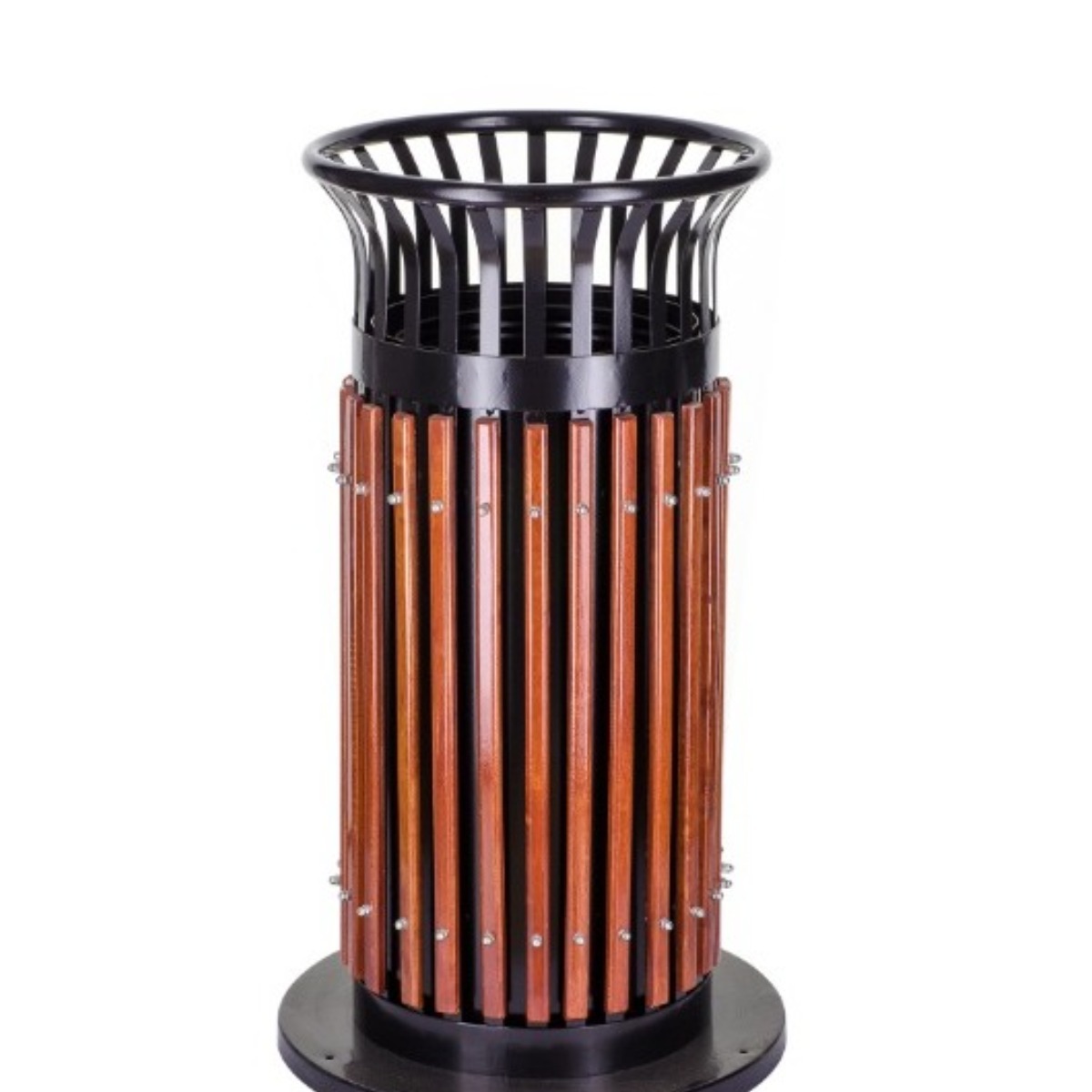 AB-506 Wood Open Space Trash Can