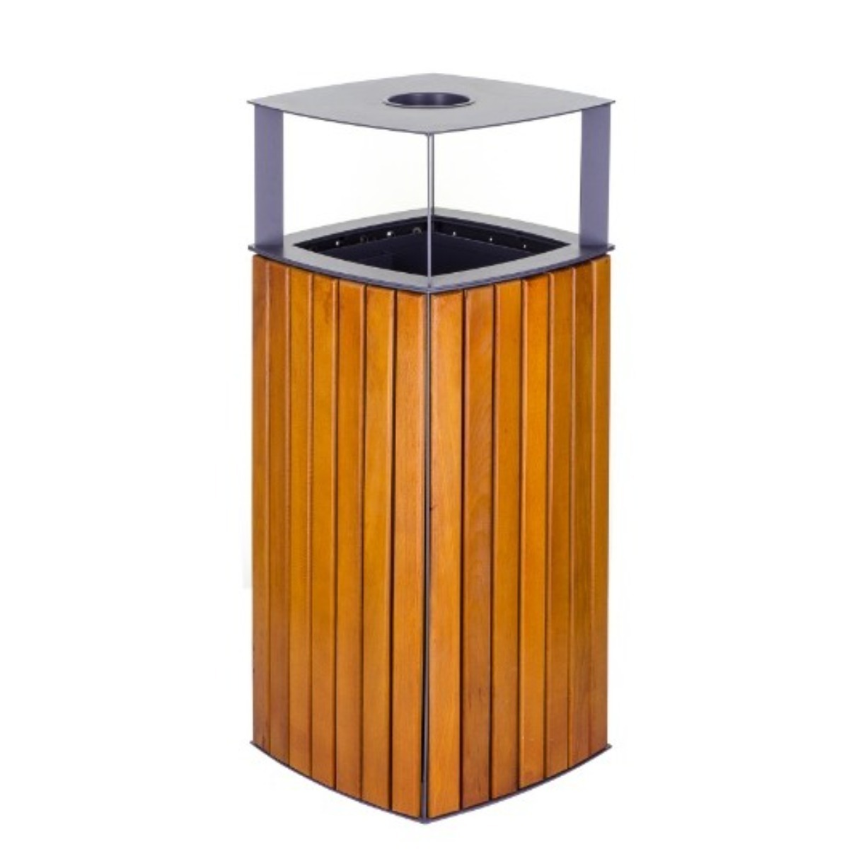 AB-505 Wood Open Space Trash Can product logo