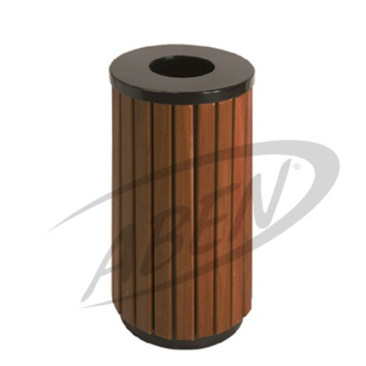 AB-513 Wood Open Space Trash Can product logo