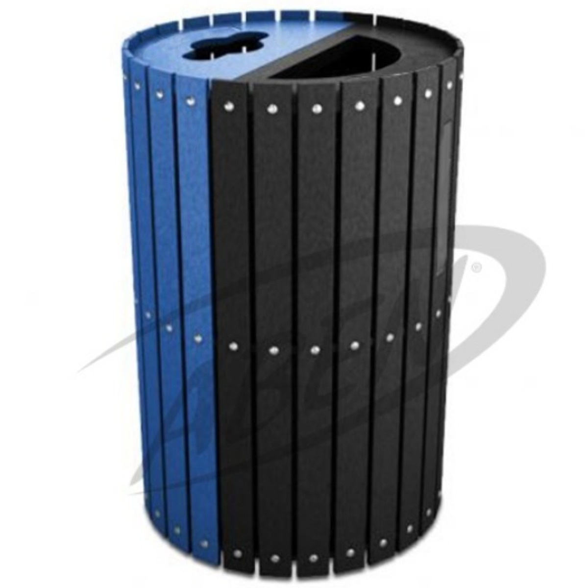 AB-517 Wood Open Space Trash Can
