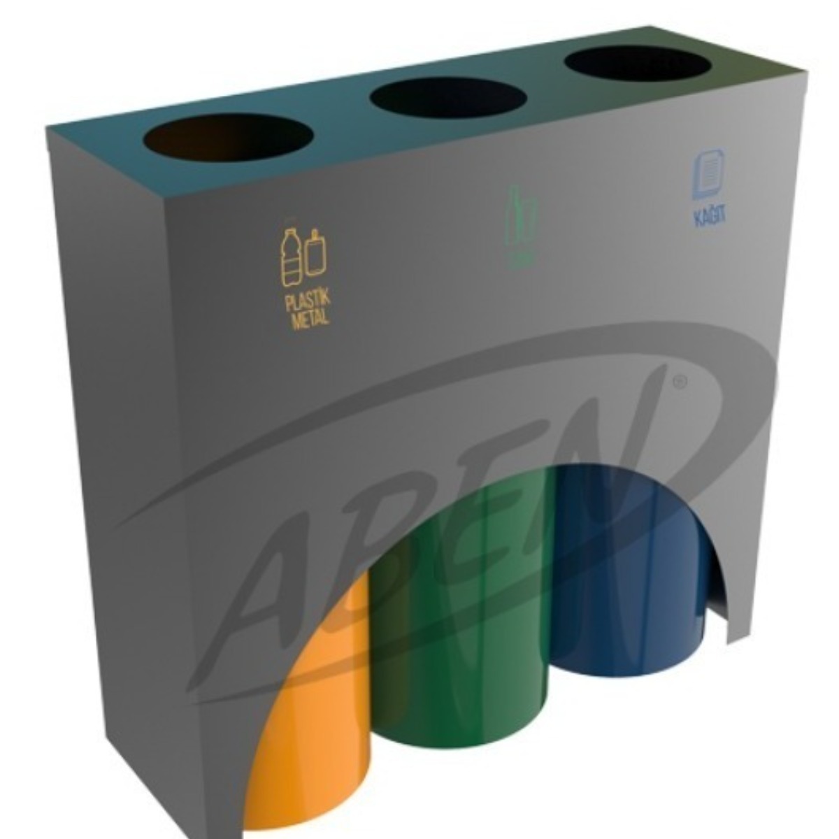 AB-795 3'Part Recycle Bin